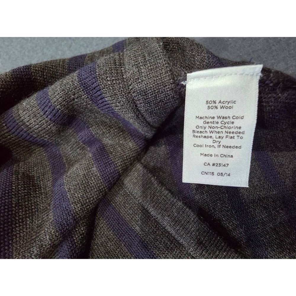Talbots Wool blend Dress Knit Stripes Pockets Red Grey Blue Size 1X A010514 - Picture 6 of 8